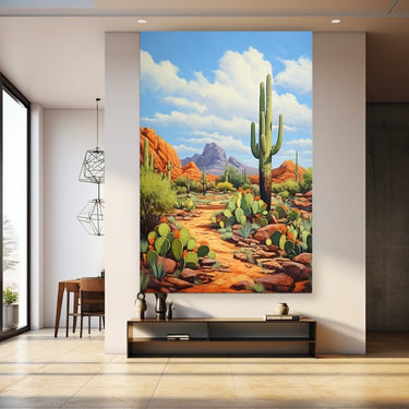 Acrylic Painting of Cactus